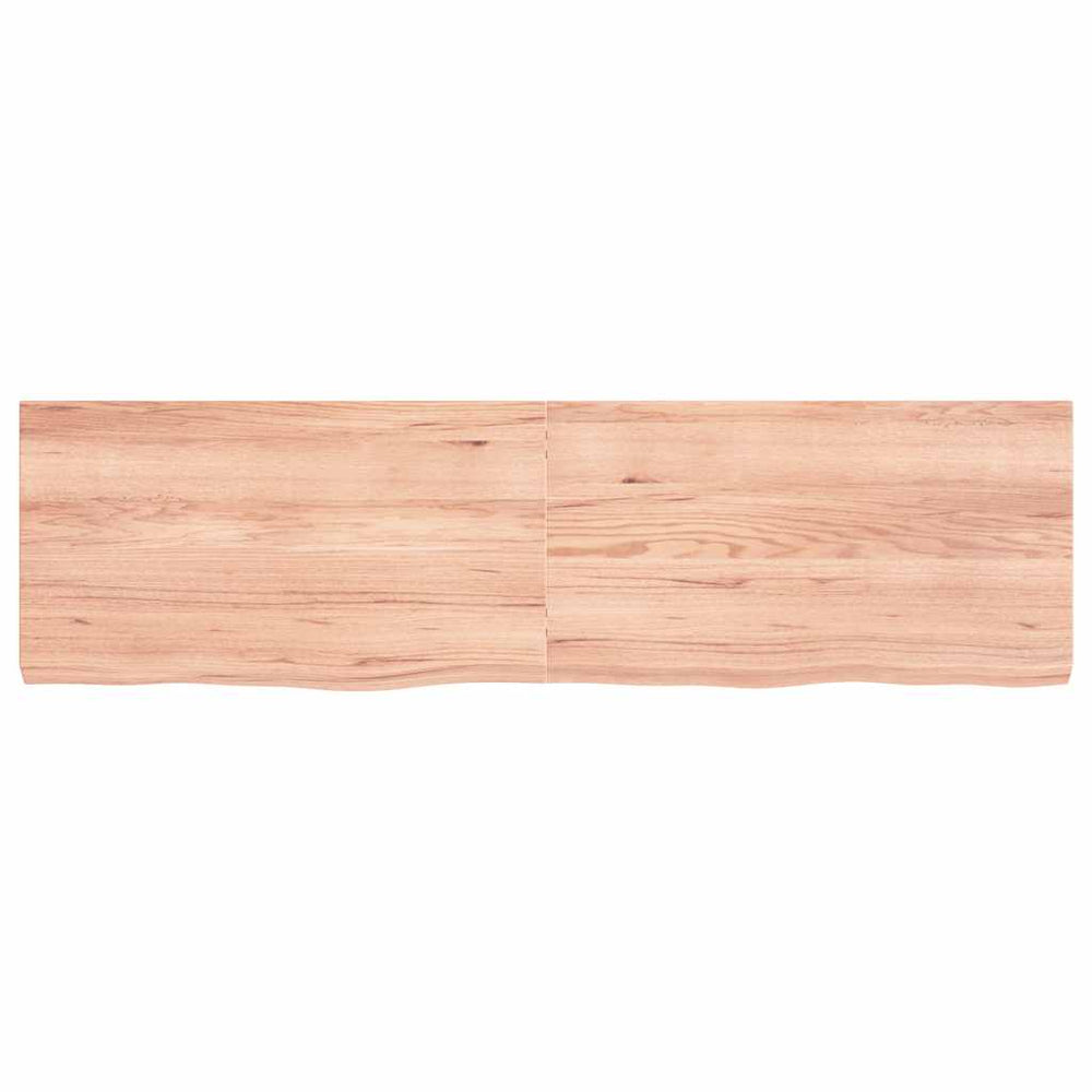vidaXL Tabletop Light Brown 180x50x(2-6) cm Solid Oak Wood Treated