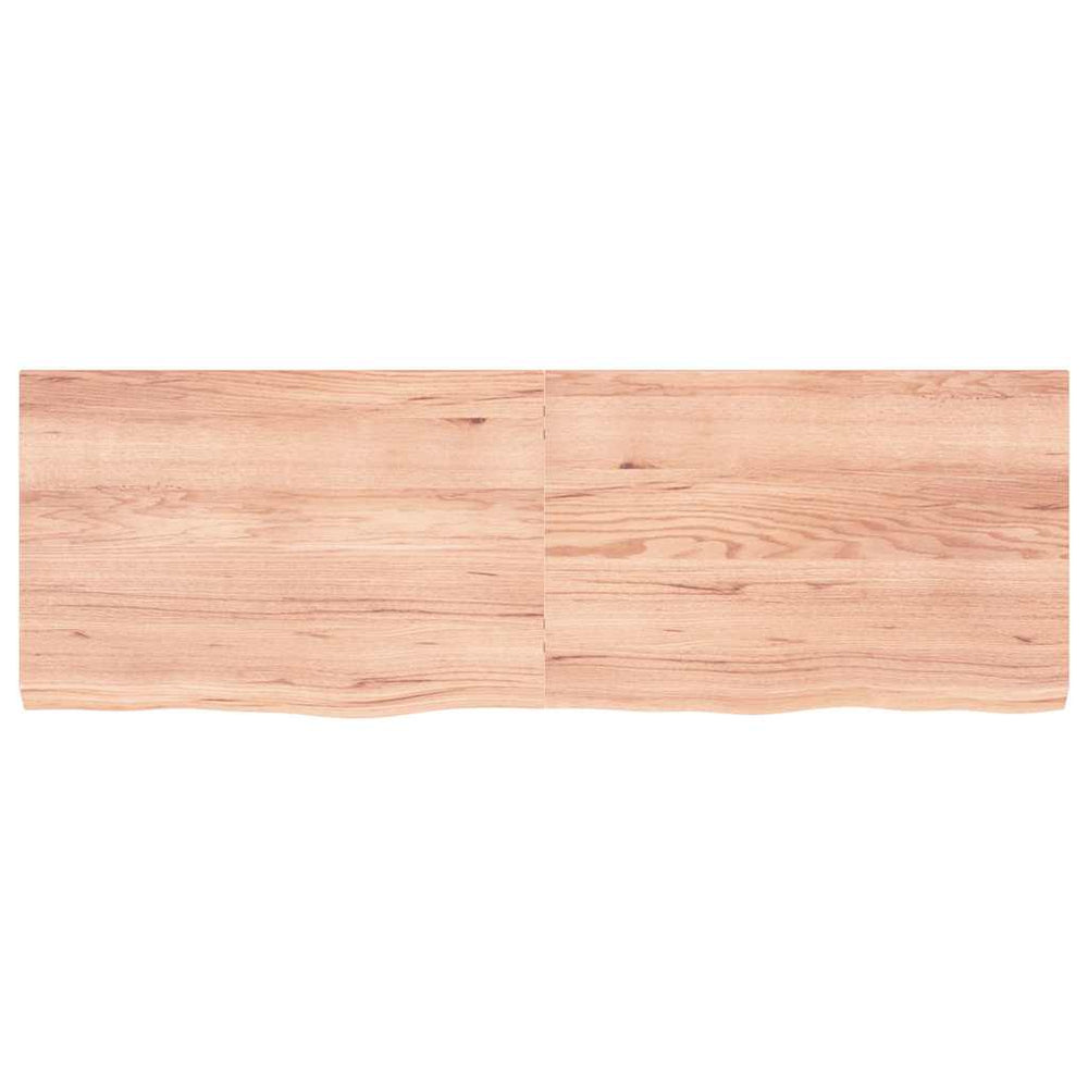 vidaXL Tabletop Light Brown 180x60x(2-6)cm Solid Oak Wood Treated