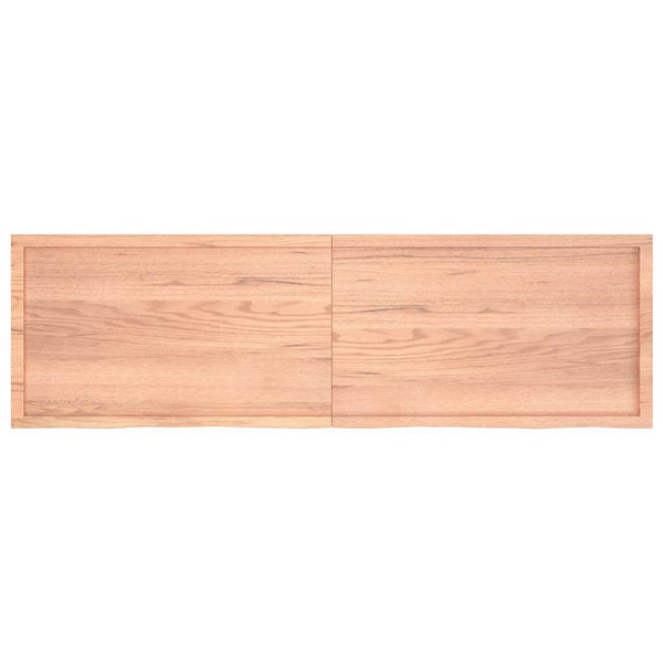 vidaXL Tabletop Light Brown 200x60x(2-4)cm Solid Oak Wood Treated