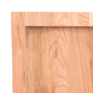 vidaXL Tabletop Light Brown 200x60x(2-4)cm Solid Oak Wood Treated