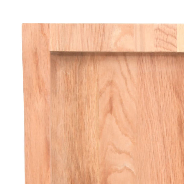 vidaXL Tabletop Light Brown 200x60x(2-4)cm Solid Oak Wood Treated