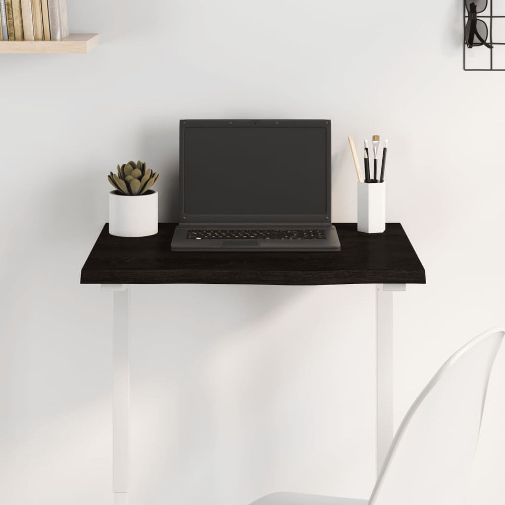 vidaXL Table Top Dark Brown 60x50x2 cm Solid Oak Treated