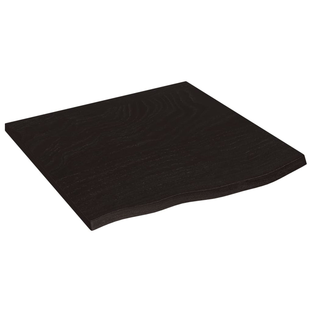 vidaXL Table Top Dark Brown 60x60x2 cm Solid Oak Treated