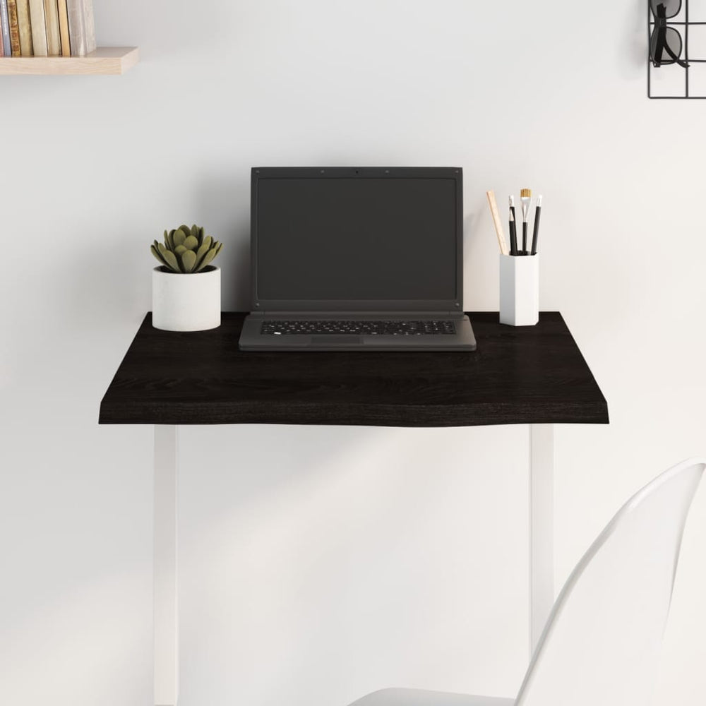 vidaXL Table Top Dark Brown 60x60x2 cm Solid Oak Treated