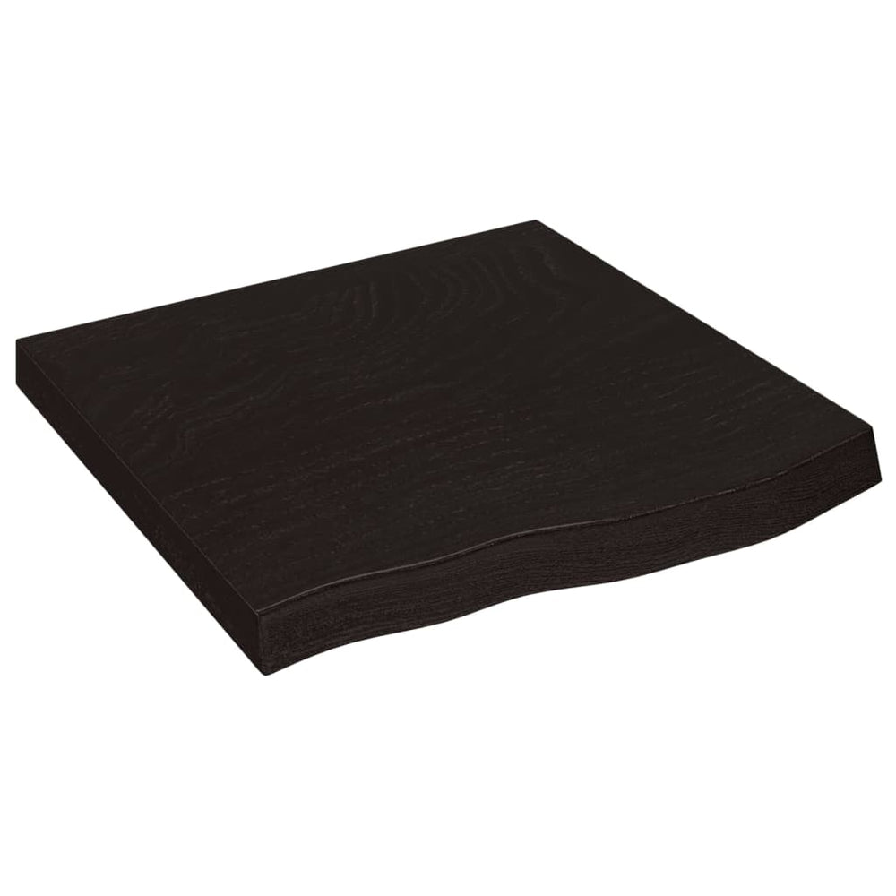 vidaXL Tabletop Dark Brown 60x60x(2-6)cm Solid Oak Wood