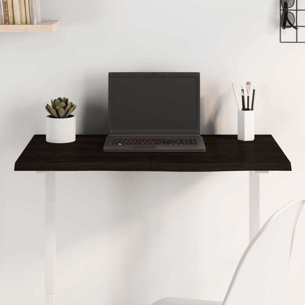 vidaXL Table Top Dark Brown 80x50x2 cm Solid Oak Wood Treated