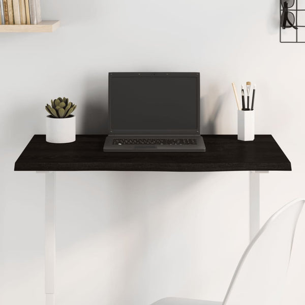 vidaXL Table Top Dark Brown 80x50x2 cm Solid Oak Wood Treated