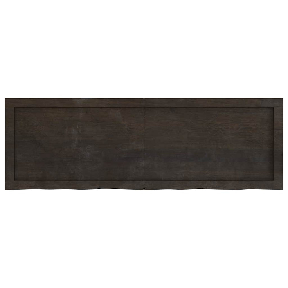 vidaXL Table Top Dark Brown 120x40x(2-6) cm Solid Oak Wood