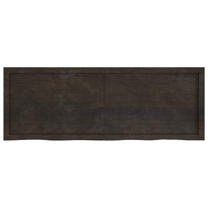 vidaXL Table Top Dark Brown 140x50x(2-6)cm Solid Oak Wood