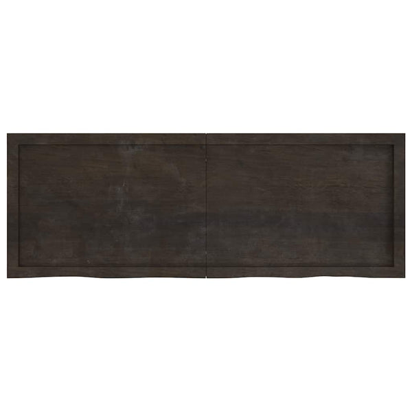vidaXL Table Top Dark Brown 140x50x(2-6)cm Solid Oak Wood