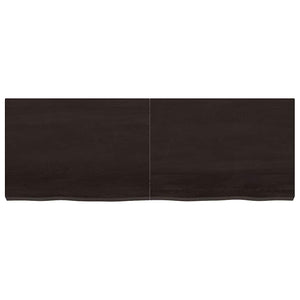 vidaXL Table Top Dark Brown 140x50x(2-6)cm Solid Oak Wood