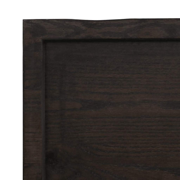 vidaXL Table Top Dark Brown 140x50x(2-6)cm Solid Oak Wood