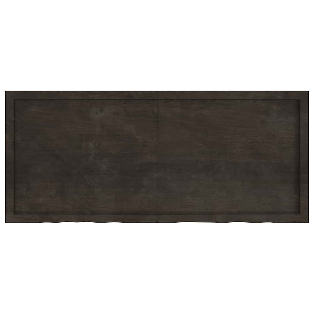 vidaXL Table Top Dark Brown 140x60x(2-6)cm Solid Oak Wood