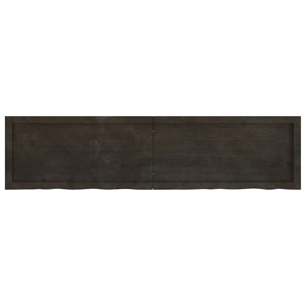 vidaXL Tabletop Dark Brown 160x40x(2-4) cm Solid Oak