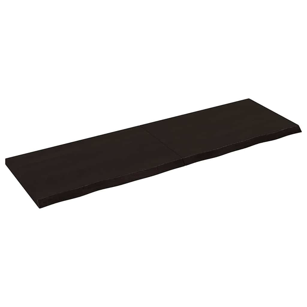 vidaXL Tabletop Dark Brown 160x50x(2-4)cm Solid Oak Wood