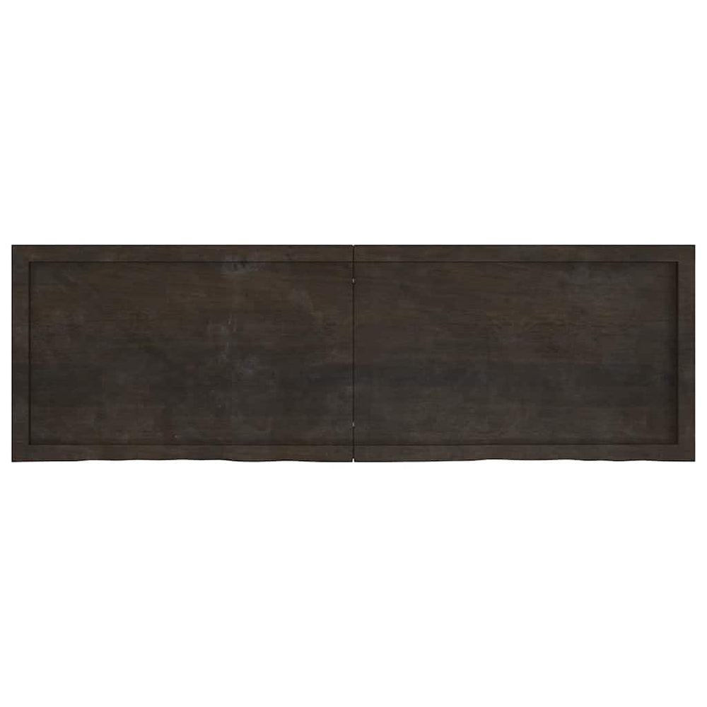 vidaXL Tabletop Dark Brown 160x50x(2-4)cm Solid Oak Wood