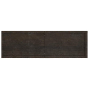 vidaXL Tabletop Dark Brown 160x50x(2-4)cm Solid Oak Wood