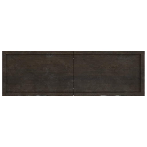 vidaXL Tabletop Dark Brown 160x50x(2-4)cm Solid Oak Wood