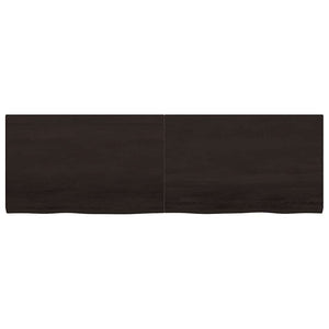 vidaXL Tabletop Dark Brown 160x50x(2-4)cm Solid Oak Wood