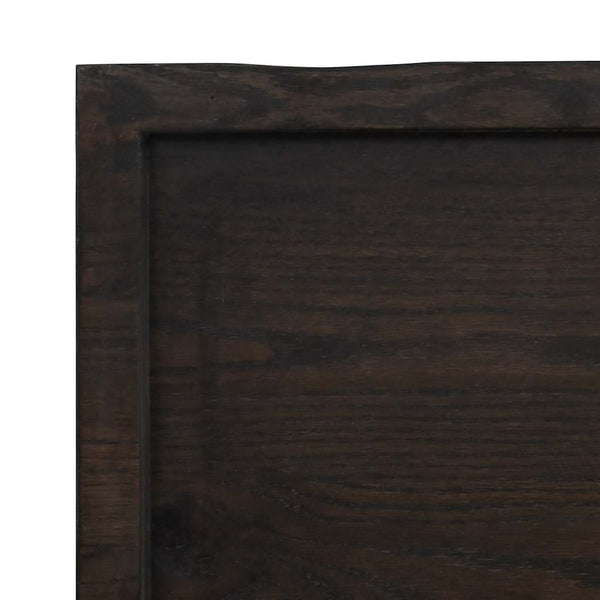 vidaXL Tabletop Dark Brown 160x50x(2-4)cm Solid Oak Wood