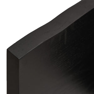 vidaXL Tabletop Dark Brown 160x50x(2-4)cm Solid Oak Wood