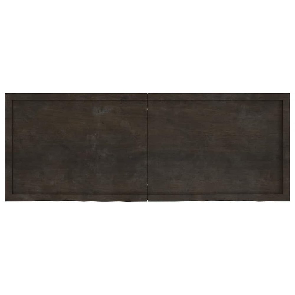 vidaXL Tabletop Dark Brown 160x60x(2-4) cm Solid Oak Wood