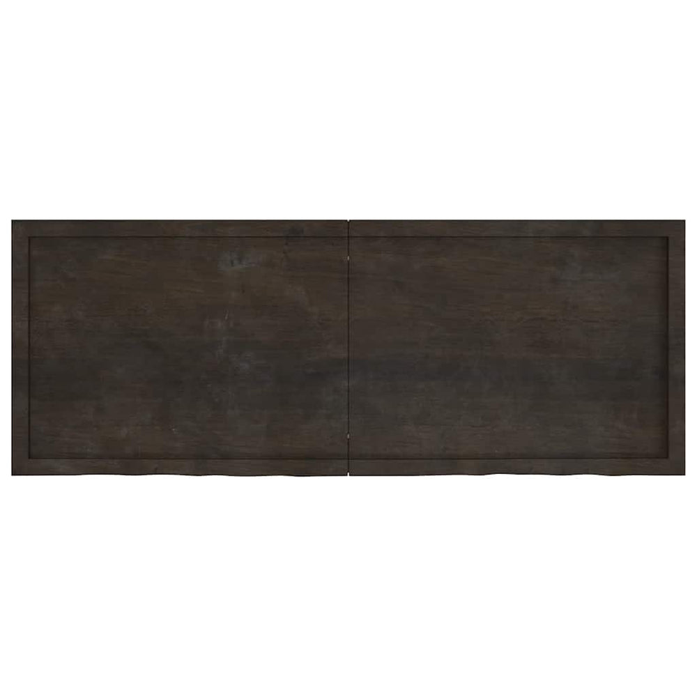 vidaXL Tabletop Dark Brown 160x60x(2-6) cm Solid Oak Wood