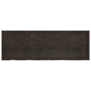 vidaXL Tabletop Dark Brown 180x60x(2-6)cm Solid Oak Wood