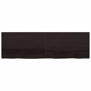 vidaXL Tabletop Dark Brown 200x60x(2-4)cm Solid Oak Wood