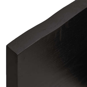 vidaXL Tabletop Dark Brown 200x60x(2-4)cm Solid Oak Wood