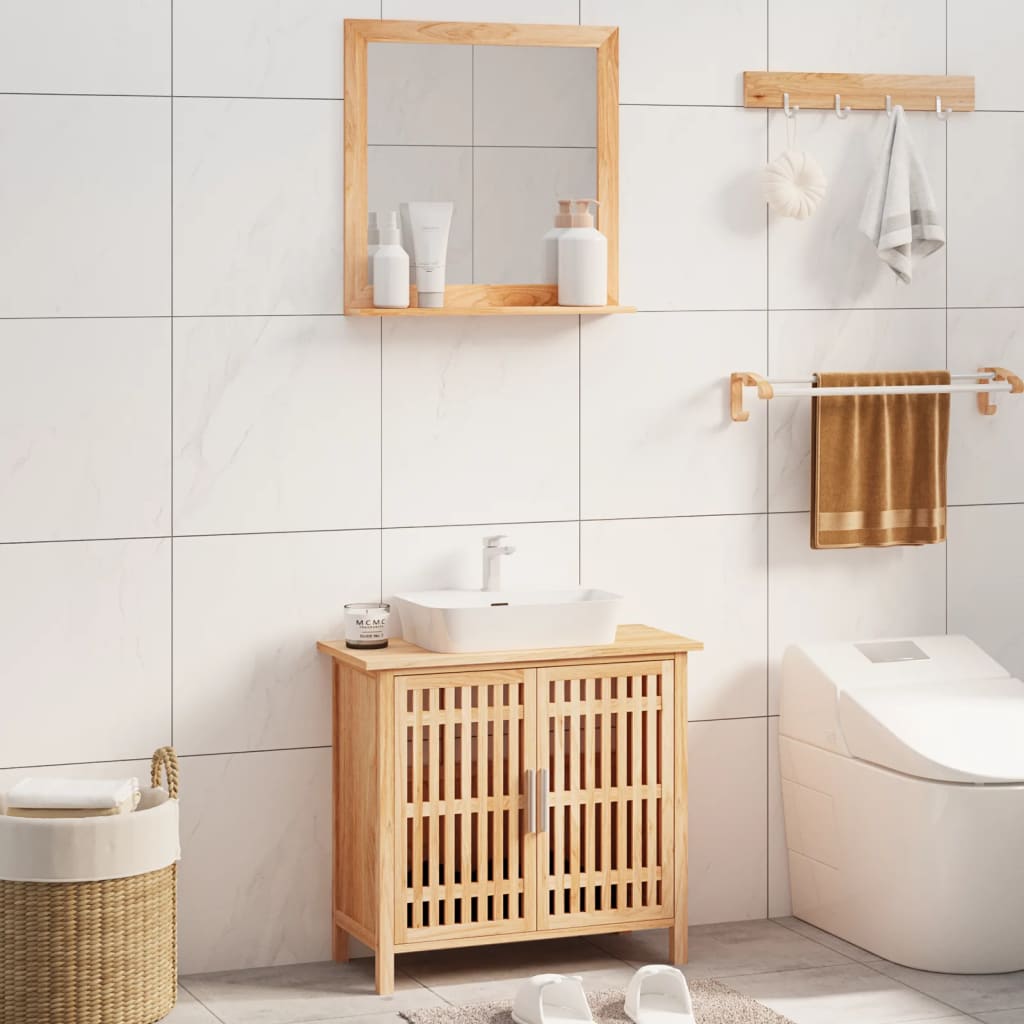 vidaXL 2-Piece Bathroom Furniture Set Solid Walnut Wood