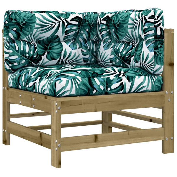 vidaXL 3-Piece Garden Lounge Set with Cushions Impregnated Pinewood
