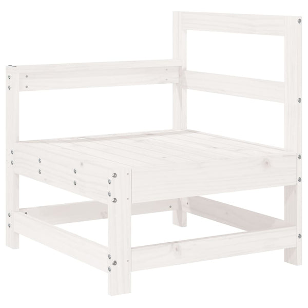 vidaXL 10-piece Garden Lounge Set White Solid Pine Wood