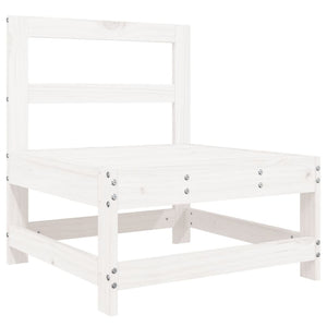vidaXL 10-piece Garden Lounge Set White Solid Pine Wood