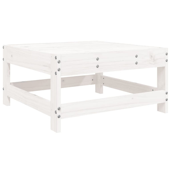 vidaXL 10-piece Garden Lounge Set White Solid Pine Wood