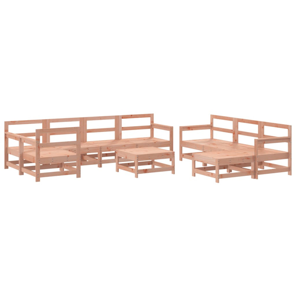 10-tlg. Garten-Lounge-Set Massivholz Douglasie