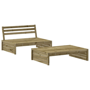 vidaXL 2-Piece Garden Lounge Set Impregnated Pinewood