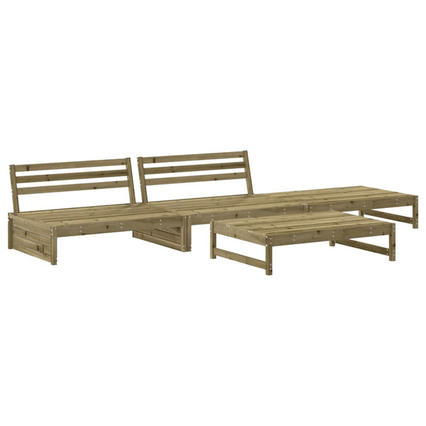 vidaXL 4-piece Garden Lounge Set Impregnated Pinewood