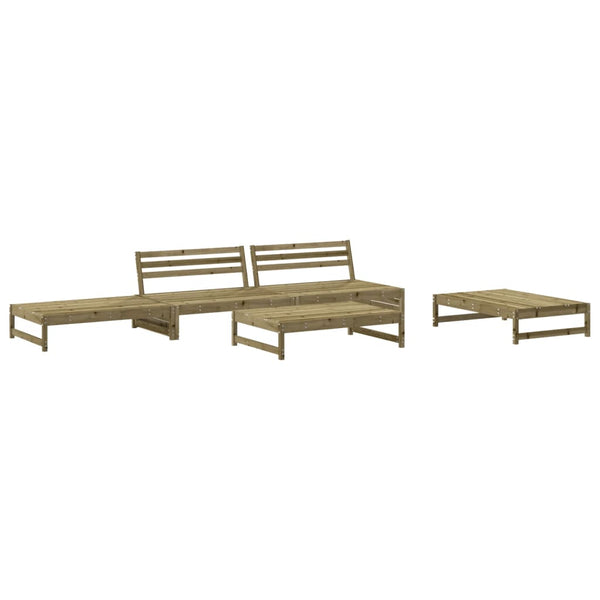vidaXL 5-piece Impregnated Pine Garden Lounge Set