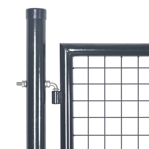 vidaXL Mesh Garden Gate Anthracite 300x125 cm Galvanized Steel