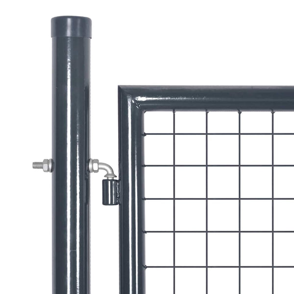 vidaXL Mesh Garden Gate Anthracite 300x125 cm Galvanized Steel