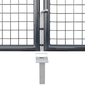 vidaXL Mesh Garden Gate Anthracite 300x125 cm Galvanized Steel