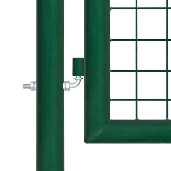 vidaXL Mesh Garden Gate Green 400x125 cm Galvanized Steel