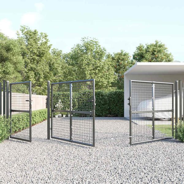vidaXL Mesh Garden Gate Anthracite 400x125 cm Galvanized Steel