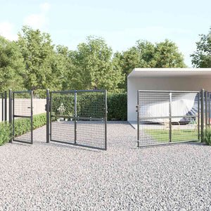 vidaXL Mesh Garden Gate Anthracite 500x125 cm Galvanized Steel