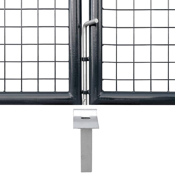 vidaXL Mesh Garden Gate Anthracite 500x125 cm Galvanized Steel