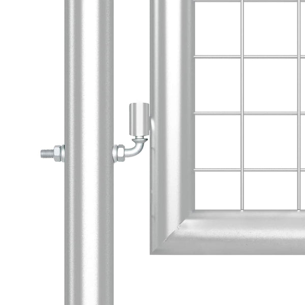 vidaXL Mesh Garden Gate Silver 350x125 cm Galvanised Steel