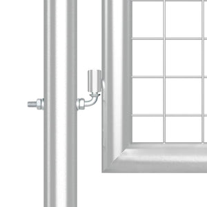 vidaXL Mesh Garden Gate Silver 400x125 cm Galvanized Steel