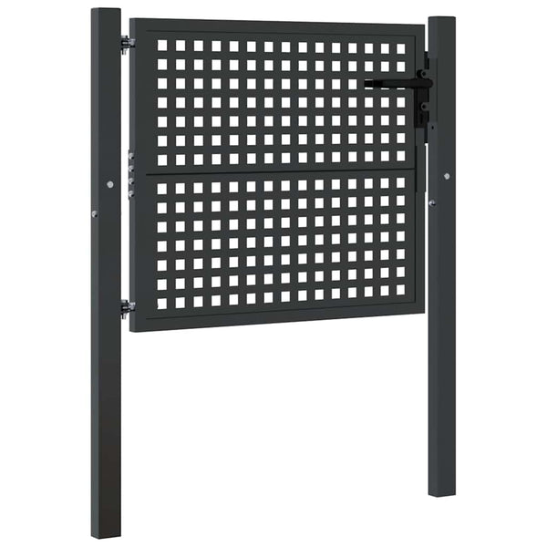 vidaXL Garden Gate Anthracite 100x75 cm Steel