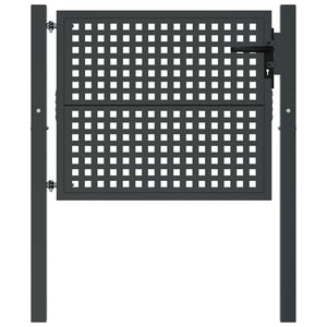 vidaXL Garden Gate Anthracite 100x75 cm Steel